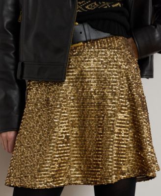 Women's Sequin Detail A-Line Skirt