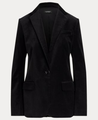 Women's Long Sleeve Velvet Blazer