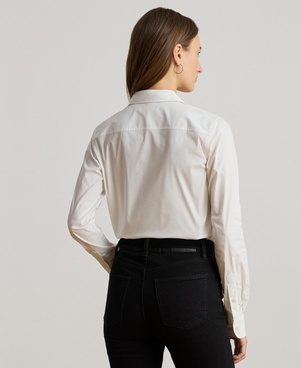 Lauren Ralph Lauren Women's Logo Detail Point Collar Shirt