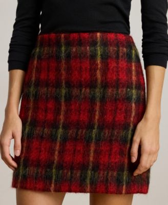 Women's Plaid Pencil Mini Skirt