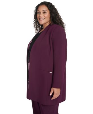 Plus Size Long Sleeve Blazer