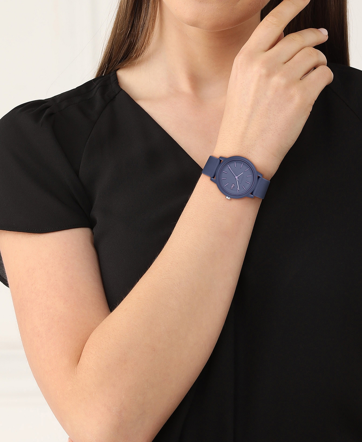 Lacoste Unisex Purple Silicone Strap Watch, 36mm In Blue