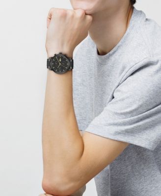 Men's Replay Ionic Plated Black Stainless Steel Bracelet Watch, 44mm