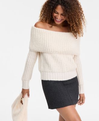 Women's Lofty Off-The-Shoulder Sweater, Macy's Exclusive