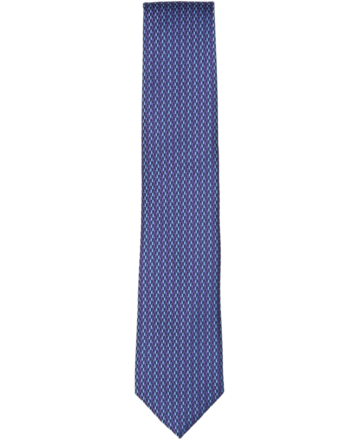 Perry Ellis Portfolio Men's Raser Mini Neat Pattern Classic Tie In Blue