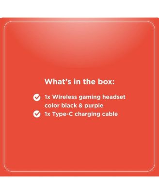 Cooling Gel Wireless Gaming Headset Purple and Black Type-C Charger 3304449
