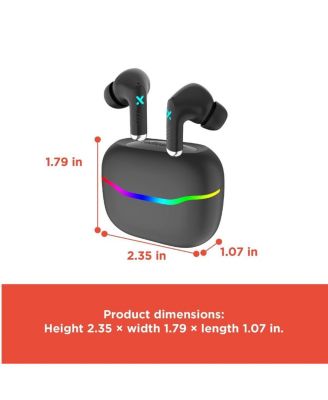 Wireless Gaming Earbuds with Noise Cancelation and RGB LED Lights With 22 Hour Playtime 3304452 Black