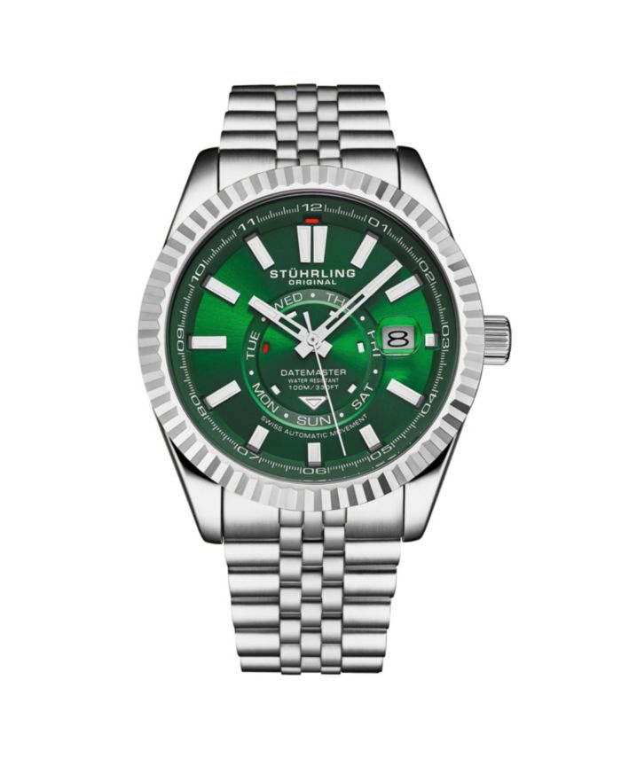Stuhrling Datemaster II Men’s Swiss Automatic 42mm Stainless Steel Watch