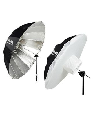 Deep Silver Umbrella, XL, 65" (165cm) - With Profoto Umbrella Diffuser, XL, 1.5 Stops
