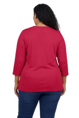 Women's Within Perfect Three-Quarter Sleeve V-Neck Tee