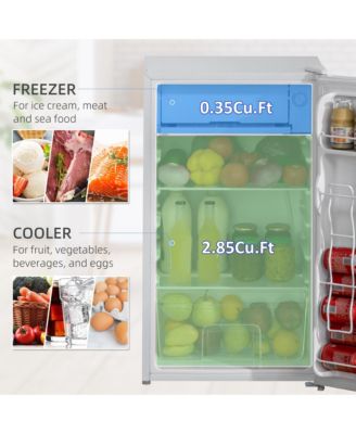 3.2 Cu.Ft Compact Refrigerator with Adjustable Thermostat,