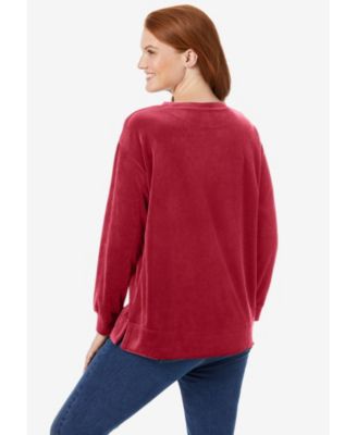 Women's Within Plush Velour Tunic Sweatshirt