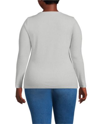 Plus Size Long Sleeve Micro Rib T-Shirt