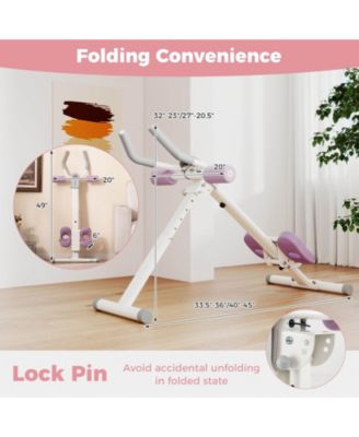 Adjustable Abdominal Trainer with Elbow Support Knee Protection and LCD Monitor