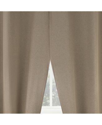 Parsons Herringbone Magnetic Closure 100% Blackout Rod Pocket Curtain Panel Pair