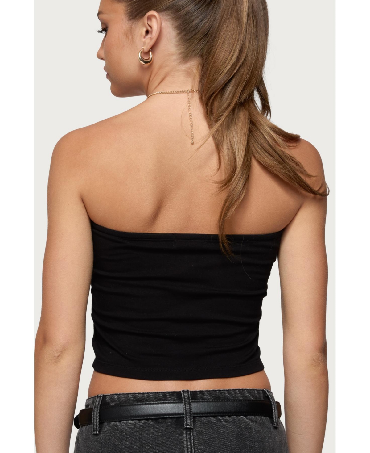 Edikted Women's Luli Beaded Flower Tube Top