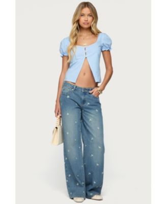 Womens Dorothea Split Front Top