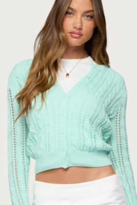 Womens Haisley Cable Knit Cardigan