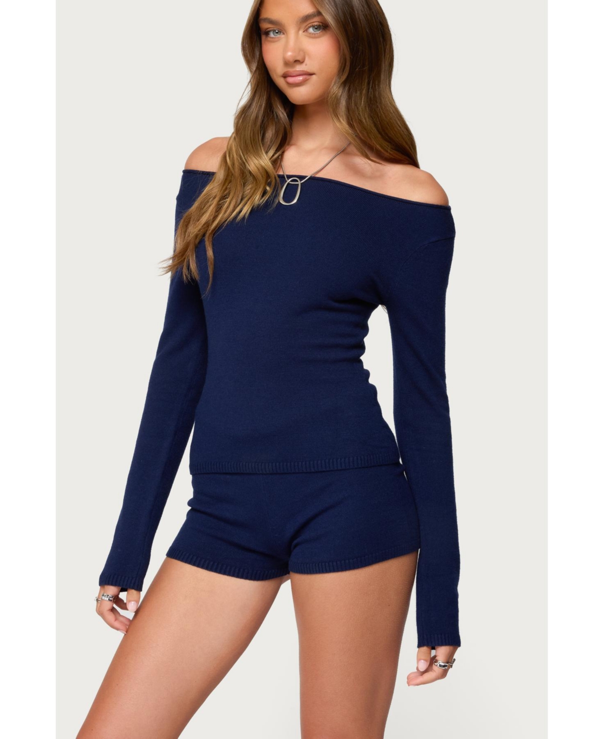 Edikted Women's Arianna Off Shoulder Knit Sweater