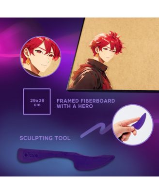 OKTO Air-Dry Clay 3D Painting Kit – MANGA Fire 29x29 (11.4 x 11.4 in)