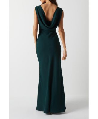 Women's Cowl Back Maxi Bridesmaid Dress