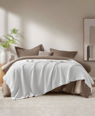 Waffle Weave Cotton Blanket, Full/Queen