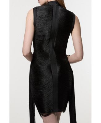 Women's Knit Tassel Mini Dress