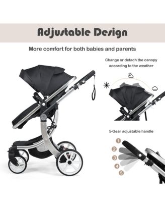 Baby 2-in-1 Stroller High Landscape Stroller w/ Reversible Seat
