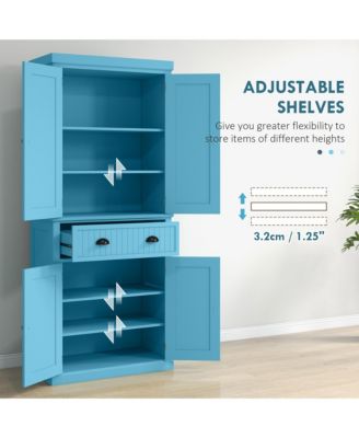 Spacious Kitchen Storage Cabinet with Doors and Shelves for Pantry and Dining Area