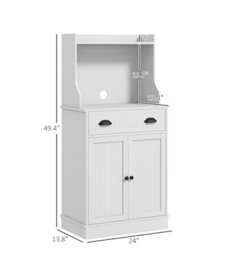 Contemporary Wooden Kitchen Storage Cabinet with Adjustable Shelves for Pantry Storage