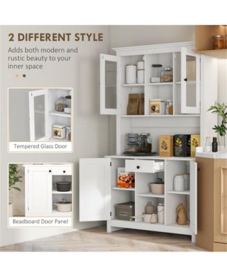 Spacious Kitchen Storage Cabinet with Doors and Shelves for Pantry Organization