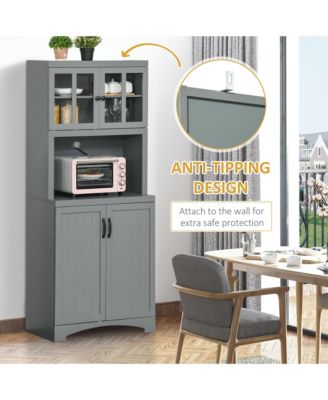 Heavy Duty Kitchen Storage Cabinet with Doors and Shelves for Organized Pantry Space