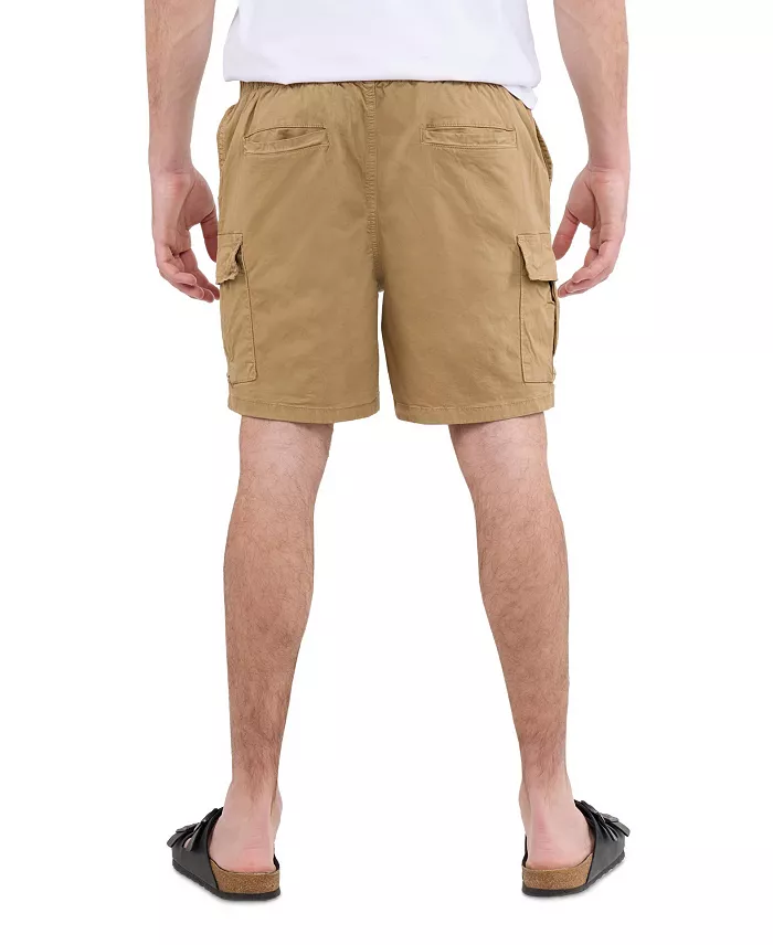 Men's 6 Inches Elastic Pull On Waistband Twill Cargo Shorts - thumbnail 10