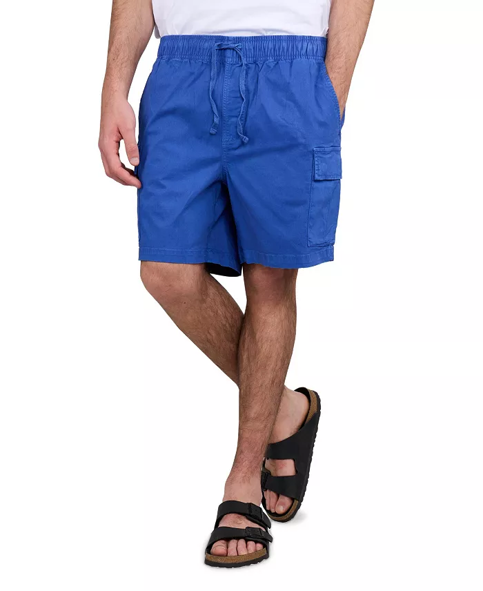 Men's 6 Inches Elastic Pull On Waistband Twill Cargo Shorts - thumbnail 5