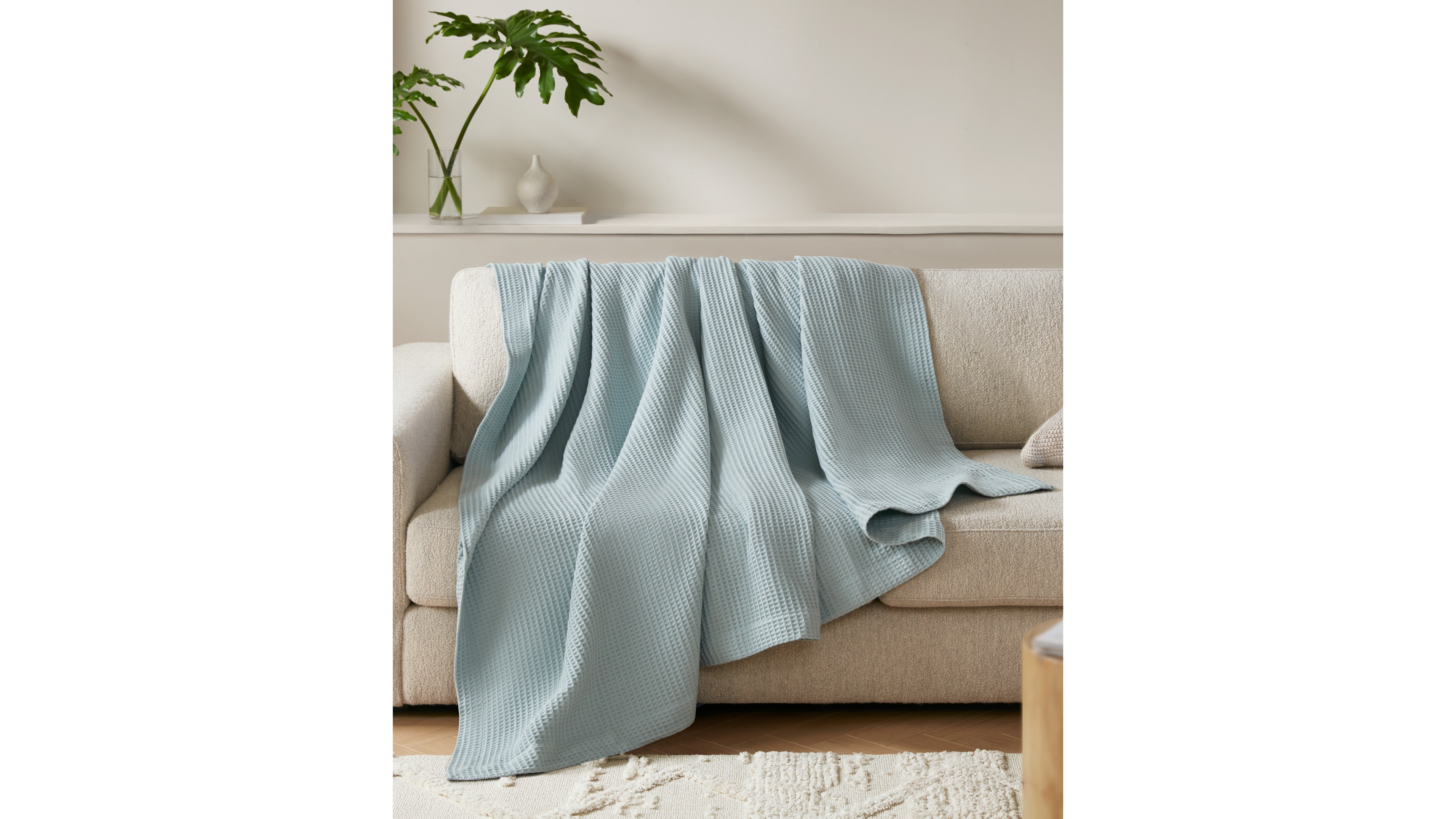 Madison Park Waffle Weave Cotton Blanket, King