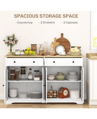 Sideboard Cabinet with Storage Drawers Adjustable Shelves