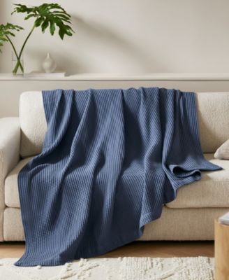 Waffle Weave Cotton Blanket, Twin