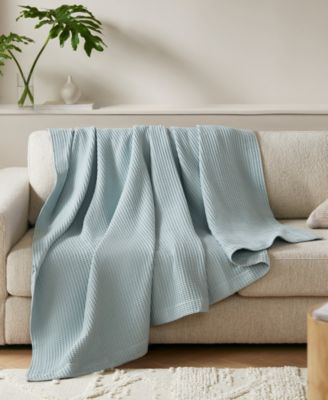 Waffle Weave Cotton Blanket, Twin
