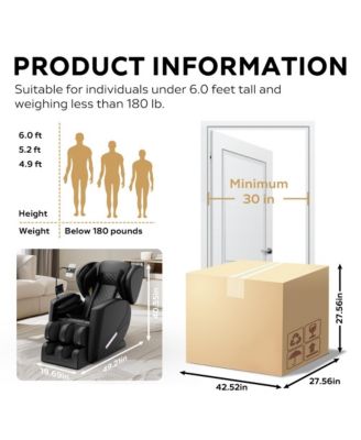 Zero Gravity Massage Chair Recliner with Heat, Foot Roller & Air Compression, Full Body Massage for Home Relaxation