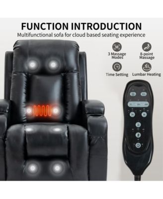 Electric Power Lift Recliner Chair with Massage, Heat & USB