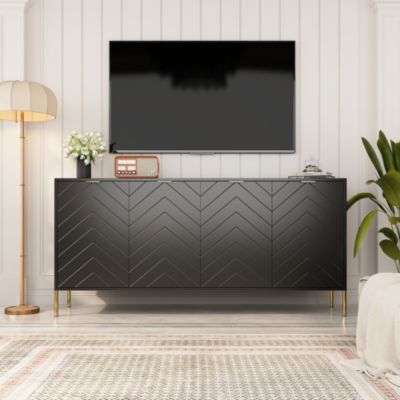 4-Door Accent Cabinet More Large Storage Cabinet