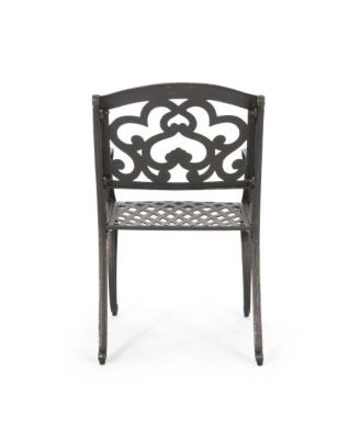 Austin Cast Aluminum Dining Chairs Set of 2 Rust-Resistant Patio Seating