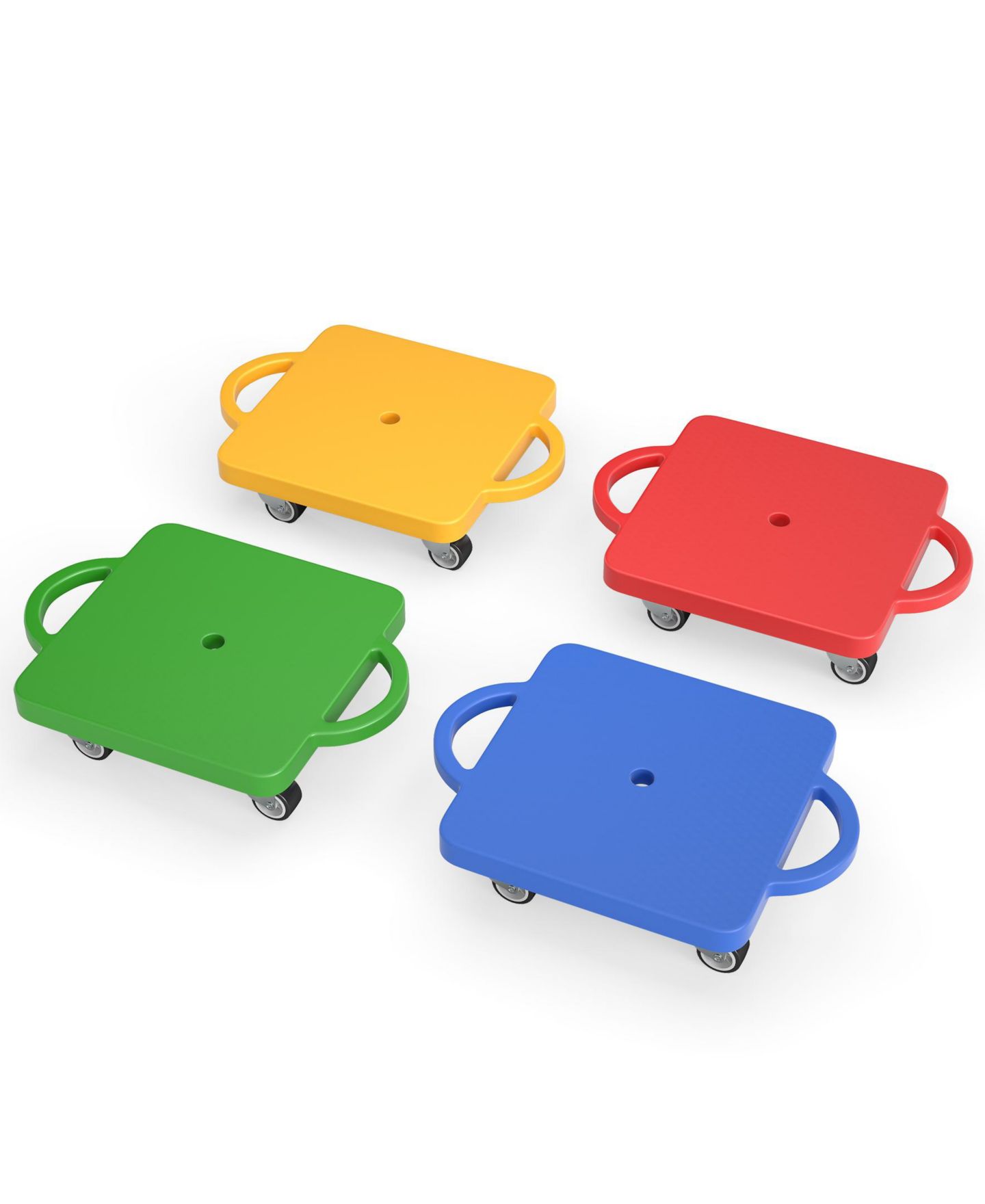 Детские игрушки SUGIFT 4-Pack Kids Sitting Scooter Board Set with Non-marring Casters, 220 lbs Capacity, Ages 3+ — фото 10