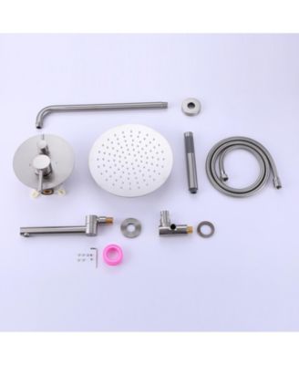 Single-Handle 3-Spray Round High Pressure Tub and Shower Faucet in Brushed Nickel (Valve Included)