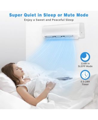 18000BTU Mini Split Air Conditioner Ductless Inverter Heat Pump, 208-230V 17SEER2, Silver