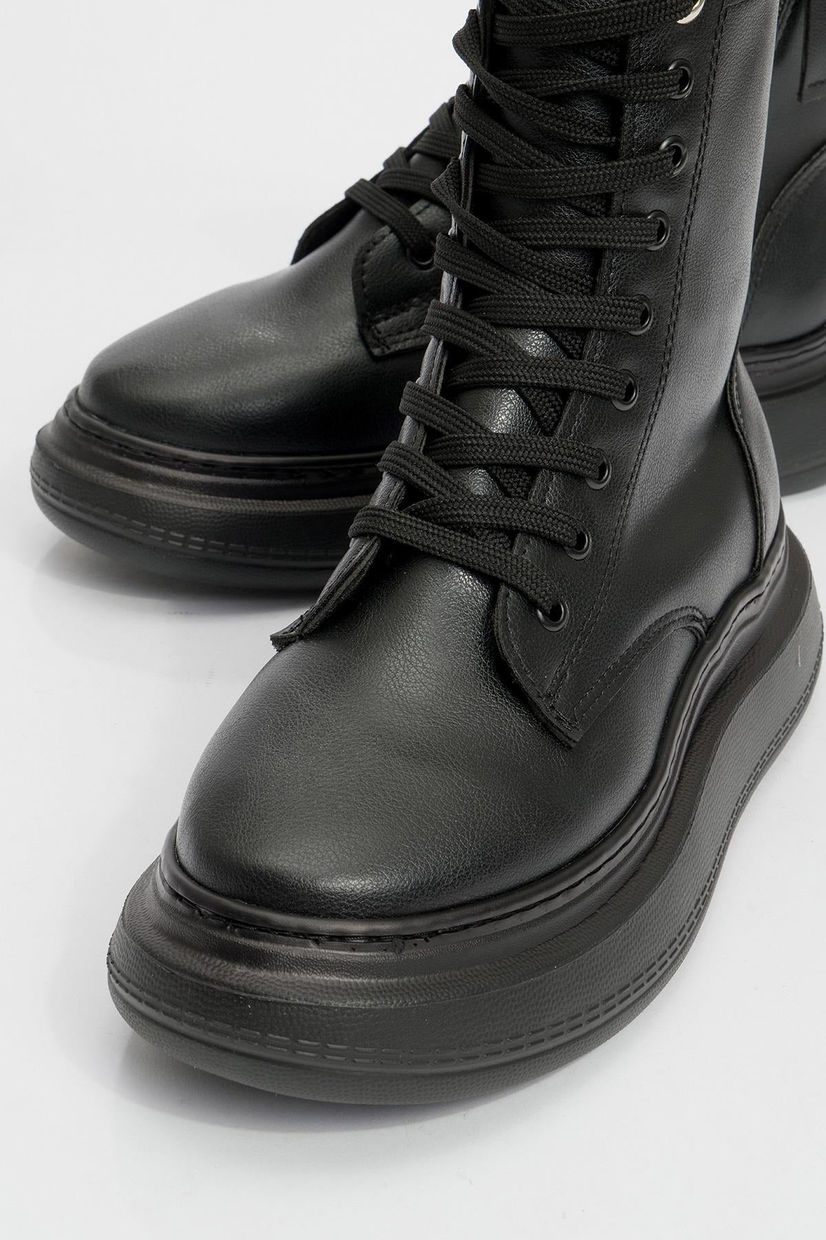 Forever & Always Shoes Nicolas Leather Combat Boot (Women)