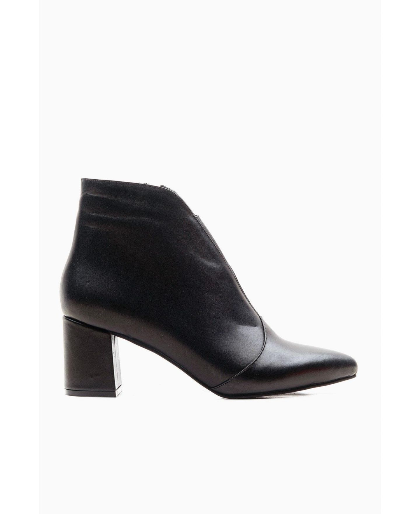 Женские ботинки Forever & Always Shoes Finda Leather Block Heel Boot, цвет: Чёрный кожаный — фото 18