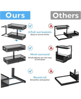 2 Pack Under Sink Organizer+ 1Pack Under Sink Organizer
