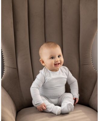 Baby and Toddler Boys "Small Dots" Cotton Rich Double Layer Footie