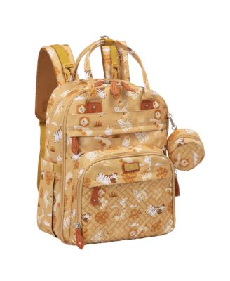 BabbleRoo Toddler Diaper Bag Backpack Stylish 26L Hands Free Bag with Changing Pad, Stroller Straps & Water-Resistant, Safari, Large - Safari
